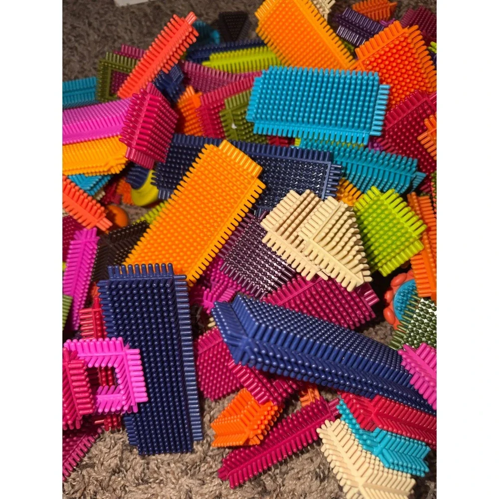 B Toys Bristle Blocks-Multiple colors, Shapes & Sizes 4 + Pounds of Bolcks